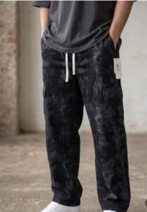 Black Velvet Drawstring Pants