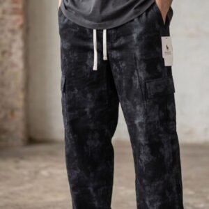 Black Velvet Drawstring Pants