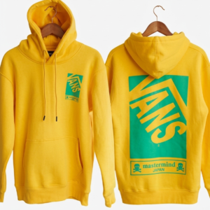 Graphic Pullover Hoodie – Bright Yellow / Teal