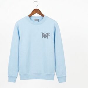 Stussy Light Blue Graphic Chest Logo Sweatshirt