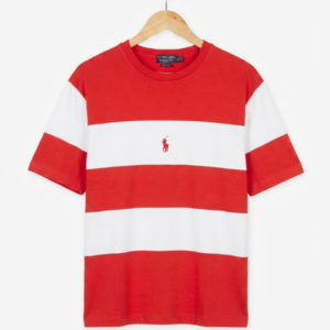 Red & White Striped Oversized T-Shirt