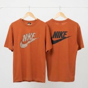 Rust Orange Graphic Print Short-Sleeve T-Shirt
