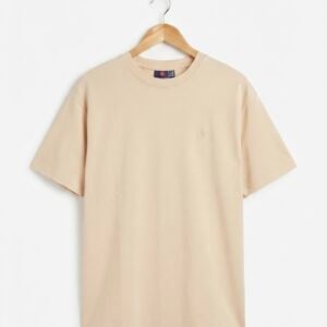 Classic Beige Crew Neck T-Shirt