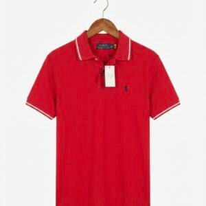 Custom Fit Striped-Collar Polo Shirt