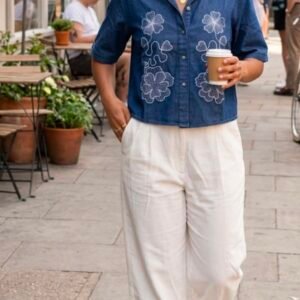 Denim Short-sleeve Shirt