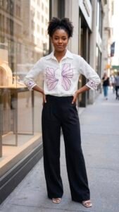 Linen Art btterfly Shirt