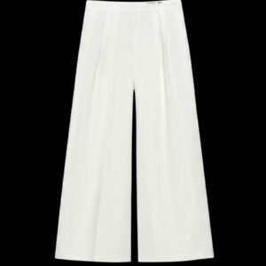 White Wide-Leg Trousers