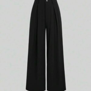 Wide Leg Black Trouser