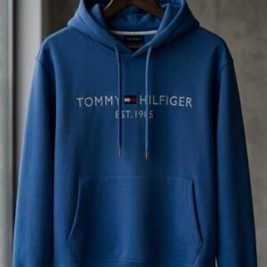 Logo Hoodie (Bright Blue) (Size-Small)